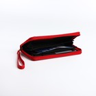 Кошелёк женский на молнии с ремешком, цвет тёмно-красный - Фото 4