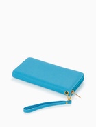 Кошелёк женский на молнии с ручкой, 19×2×10 см, ярко-голубой - Фото 6