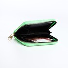 Кошелёк на молнии, цвет зелёный - фото 23073023