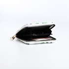 Кошелёк на молнии, белый, зелёный - Фото 3