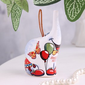 Сувенир "Слоник с шариками", керамика