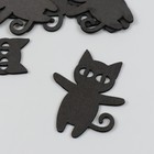 Декор "Кошка" 5х6 см чёрный  набор 6 шт фоам - Фото 2