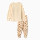 Пижама детская, цвет молочный/корги, рост 116 см - фото 23311561