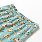 Пижама детская, цвет бирюзовый/корги, рост 110 см - фото 24265936