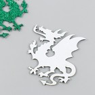 Декор на клеевой основе "Дракон" 5,5х6 см, зелёный набор 2 шт фоам глиттер - Фото 2