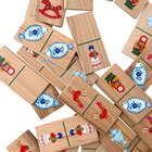 Детское домино «Промыслы России» в хлопковом мешочке - Фото 4