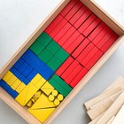 Деревянный конструктор «Юный строитель» цветной, 95 деталей - фото 2149860