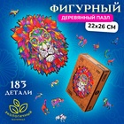Пазл фигурный деревянный Imperial Lion, размер 22×26 см, 183 детали - Фото 1