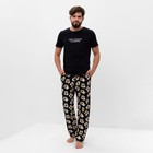Пижама мужская KAFTAN "Good mo" размер 54, черный - фото 25979743