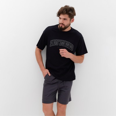 Пижама мужская KAFTAN Not found, размер 48, серая, чёрная