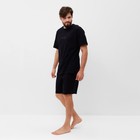 Пижама мужская (футболка, шорты) KAFTAN «Мне лень», размер 56, чёрная - Фото 3