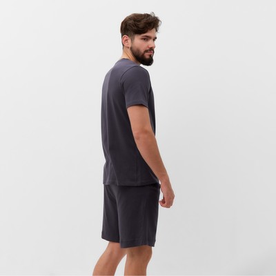 Пижама мужская (футболка, шорты) KAFTAN i`m resting, размер 50, серая