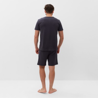 Пижама мужская (футболка, шорты) KAFTAN i`m resting, размер 50, серая