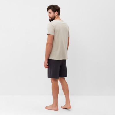Пижама мужская (футболка, шорты) KAFTAN i`m lazy, размер 48, серая
