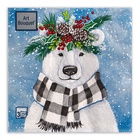 Салфетки бумажные Art Bouquet «Новогодний мишка», 3 слоя, 33х33 см, 20 шт. - Фото 2