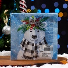 Салфетки бумажные Art Bouquet «Новогодний мишка», 3 слоя, 33х33 см, 20 шт. - Фото 5