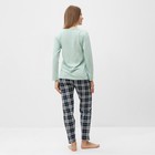 Комплект домашний женский (джемпер и брюки), цвет зеленый, размер 52 - Фото 3
