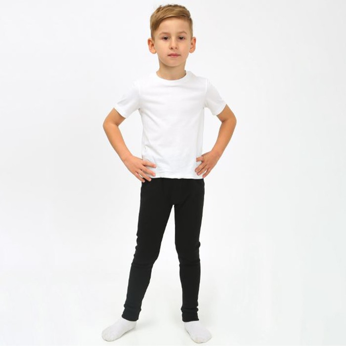 Кальсоны для мальчика «Платон», термо, цвет чёрный, рост 116 см - Фото 1