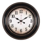 Часы настенные, серия: Классика, d-60 см, корпус черный с бронзой - Фото 1