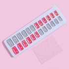 Накладные ногти, 24 шт., с клеевыми пластинами, форма мягкий квадрат, голографические, серебристые - Фото 2