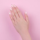 Накладные ногти, 24 шт, с клеевыми пластинами, форма миндаль, матовые, голографические, бежевые - Фото 9