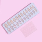 Накладные ногти, 24 шт, с клеевыми пластинами, форма миндаль, матовые, голографические, бежевые - Фото 2