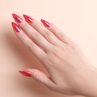 Накладные ногти, 24 шт, с клеевыми пластинами, форма миндаль, блёстки/голография, цвет красный - Фото 12