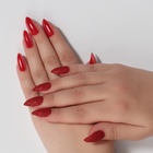 Накладные ногти, 24 шт., с клеевыми пластинами, форма миндаль, с блёстками, голографические, красные - Фото 8