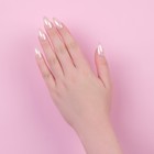 Накладные ногти, 24 шт., с клеевыми пластинами, форма миндаль, с блёстками, голографические, белые - Фото 9