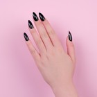 Накладные ногти, 24 шт, с клеевыми пластинами, форма миндаль, матовый/глянцевый, цвет чёрный - Фото 12