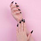Накладные ногти, 24 шт, с клеевыми пластинами, форма миндаль, матовый/глянцевый, цвет чёрный - Фото 10