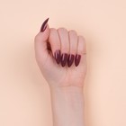 Накладные ногти, 24 шт, с клеевыми пластинами, форма миндаль, матовый/глянцевый, цвет вишнёвый - Фото 12
