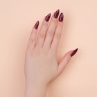 Накладные ногти, 24 шт, с клеевыми пластинами, форма миндаль, матовый/глянцевый, цвет вишнёвый - Фото 13