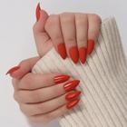 Накладные ногти, 24 шт., с клеевыми пластинами, форма миндаль, красные - Фото 9