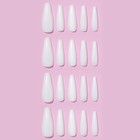 Накладные ногти, 24 шт, форма балерина, цвет белый - Фото 3