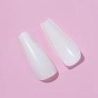 Накладные ногти, 24 шт, форма балерина, цвет белый - фото 7828498
