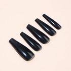 Накладные ногти, 24 шт, форма балерина, цвет чёрный - Фото 2