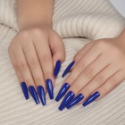 Накладные ногти, 24 шт, форма балерина, синие - фото 30766995