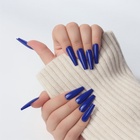 Накладные ногти, 24 шт, форма балерина, синие - фото 30766996