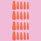 Накладные ногти, 24 шт, форма балерина, цвет неоновый оранжевый - фото 7828527