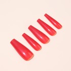 Накладные ногти, 24 шт, форма балерина, цвет красный - фото 11006326