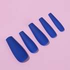 Накладные ногти, 24 шт, форма балерина, цвет матовый синий - Фото 2