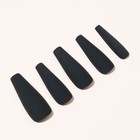 Накладные ногти, 24 шт, форма балерина, цвет матовый чёрный - Фото 2