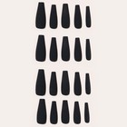 Накладные ногти, 24 шт, форма балерина, цвет матовый чёрный - фото 7828563