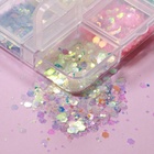 Пайетки для декора, 6 ячеек, разноразмерные, светятся в темноте, разноцветные - Фото 2