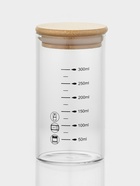 Банка для сыпучих BellaTenero «Эко», 300 мл, 6.7×13.7 см, с мерной шкалой, с бамбуковой крышкой, стекло, прозрачная 9292712