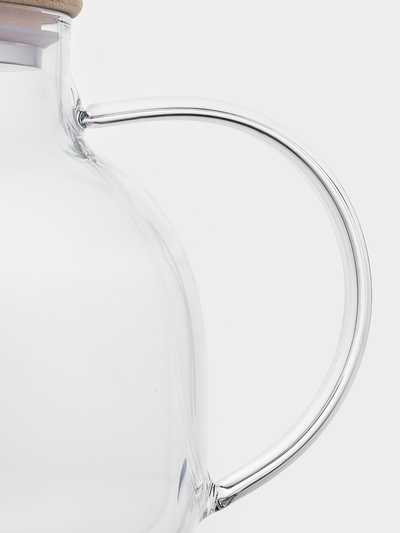 Заварочный чайник BellaTenero «Эко», 1 л, с бамбуковой крышкой, металлический фильтр, стекло