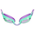 Очки для плавания детские ONLYTOP, беруши, набор носовых перемычек, цвет фиолетовый/зелёный - фото 3629116