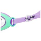Очки для плавания детские ONLYTOP, беруши, набор носовых перемычек, цвет фиолетовый/зелёный - фото 3629117