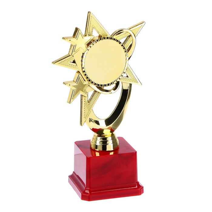 Наградная фигура «Звезда» A, подставка пластик красная, 24.3 х 14 х 7.5 см - фото 1891740475